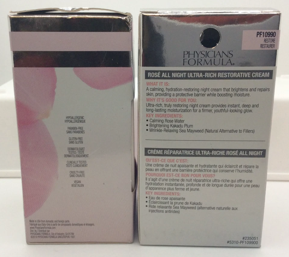 Physicians Formula Rose All Night Ultra-Rich Restorative Cream 1.6 oz, PACK OF 2 - Image 2 of 2