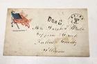 Civil War Letter Union Patriotic Cover God save the Union A25 Stamp on Back 3c