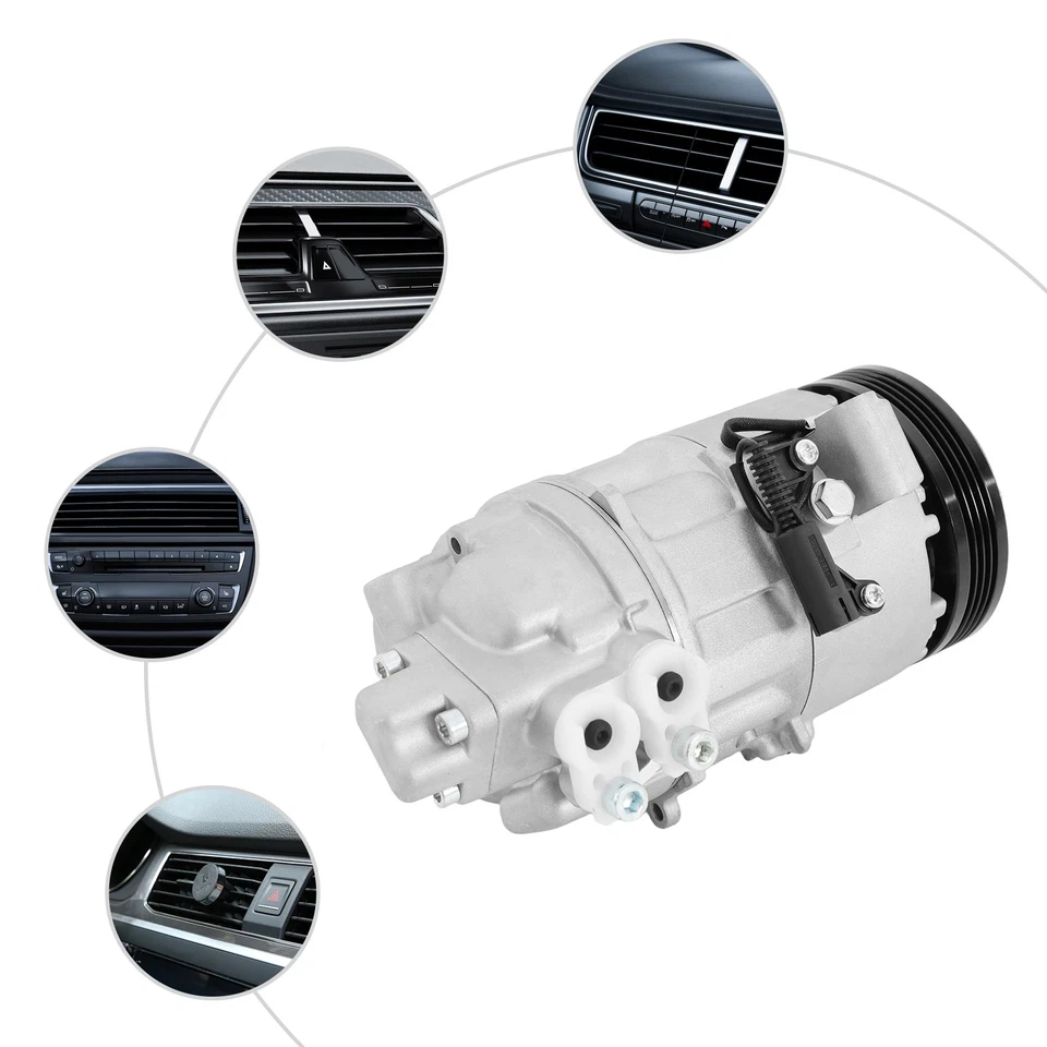 A/C Compressor &Clutch For 2003-2004 BMW Z4 2.5L 3.0L Air Conditioner Compressor Foto 2 de 4