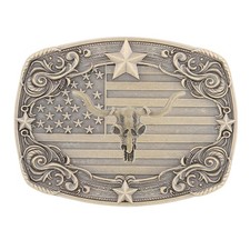 Longhorn Belt Buckle Cowboy Cowgirl Native American Motorcyclist XCW-02-G 