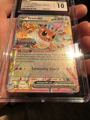 Eevee ex - (Prismatic Evolutions Stamp) 075/131 - CGC 10 Pokemon