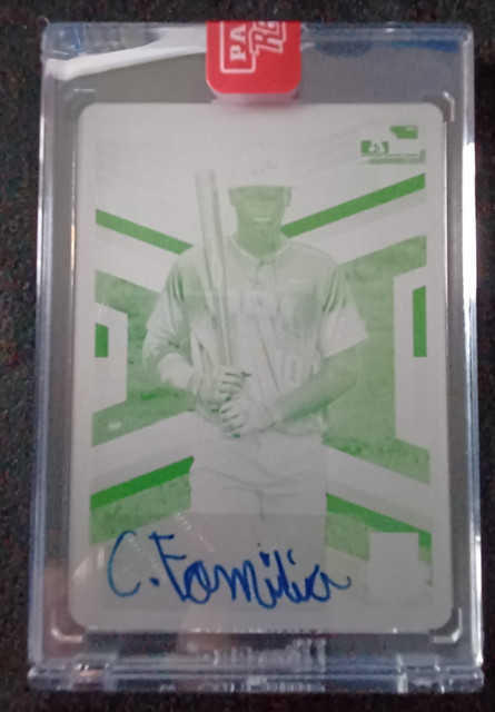 2023 Panini Elite Extra Edition Cristopher Familia PRINTING PLATE 1 of 1 AUTO