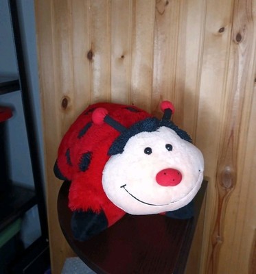 Pillow Pets Ms Ladybug 2010 Plush Red Black Full Size 18''X 18'' Stuffed Animal 