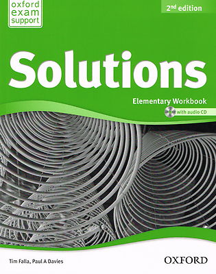 Oxford SOLUTIONS 2nd Edition Elementary Workbook w Audio CD | Falla Davies @NEW@