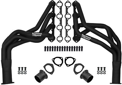 NEW 1979-1993 FORD LONG TUBE HEADERS,PAINTED BLACK,SBF 5.0L 302CI,MUSTANG,CAPRI
