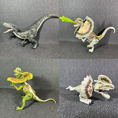 Jurassic World Electronic Dilophosaurus Blue Raptor Park 3 Dinosaur Sounds Lot