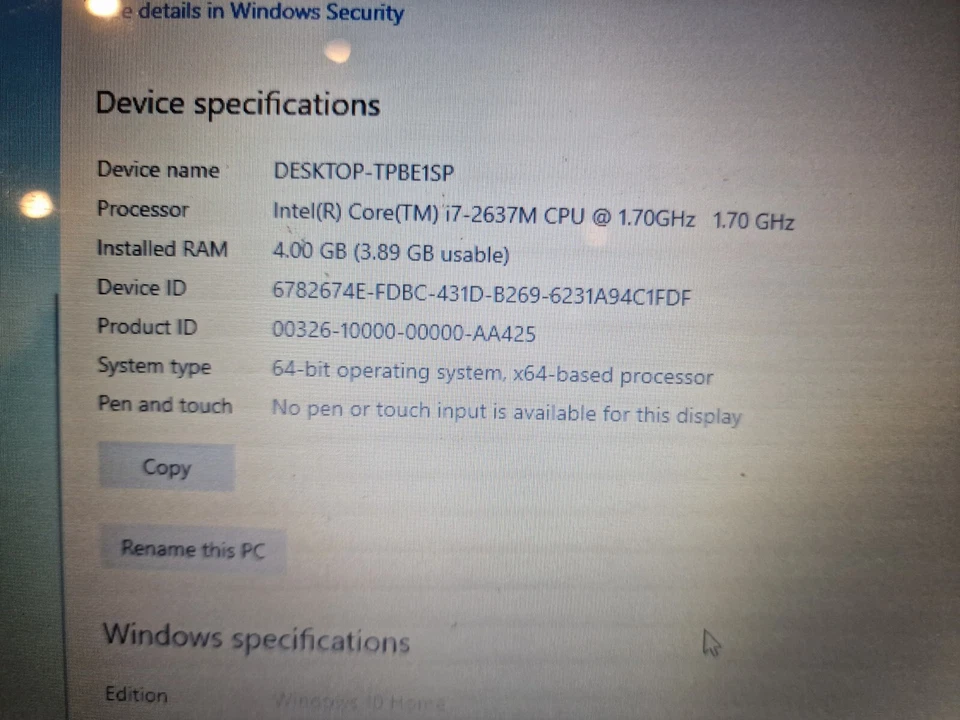Dell XPS 13 L321X Laptop i7 256GB - Image 4 of 4