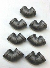 Pipe Fitting 3/8" 90 Degree Female Elbows Black Malleable Iron Pack Of 7