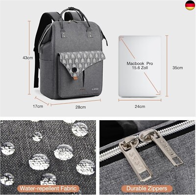 LEKESKY Rucksack Mit Isolierfach - 24L Laptop Rucksack Wasserdicht