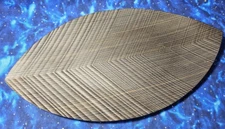 Legnoart Leaf Shaped Walnut Wood Serving Tray Platter 17¾" x 10" Italy