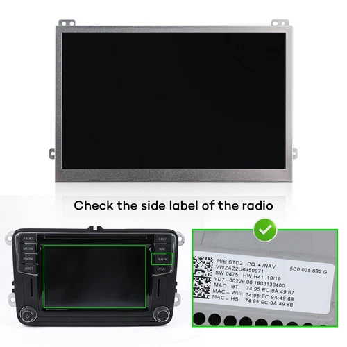 6.5'' Touchscreen Display TDO-WVGA0633F00045 für MIB STD2 NAV 200 600 680 Radio - Bild 3 von 7