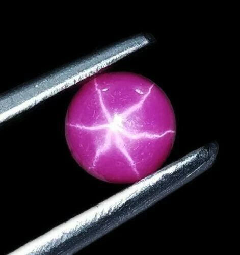 Natural 6 Rays Star Ruby 0.75 to 0.85 Ct Certified Loose Gemstone With Free Gift - Picture 7 of 8