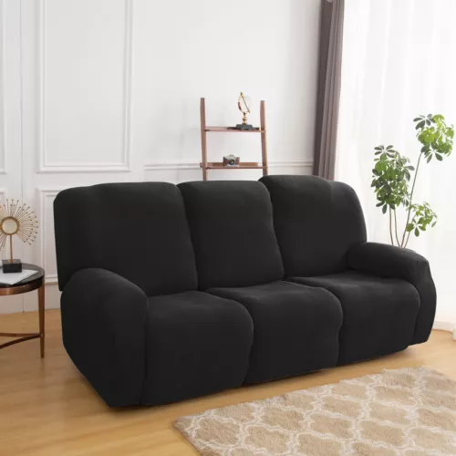 Elastischer Relaxsessel 3-Sitzer Sofa Bezug Jacquard Relaxsessel Schonbezüge - Bild 13 von 29