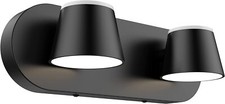 2 Light Bathroom Vanity Light LED Black Bathroom Light Fixtures Up and Down