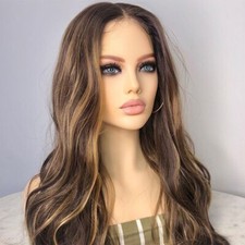 New on Sell Hair Honey Blonde Soft Human Hair Wig Swiss 13x4 Lace Front Wigs US