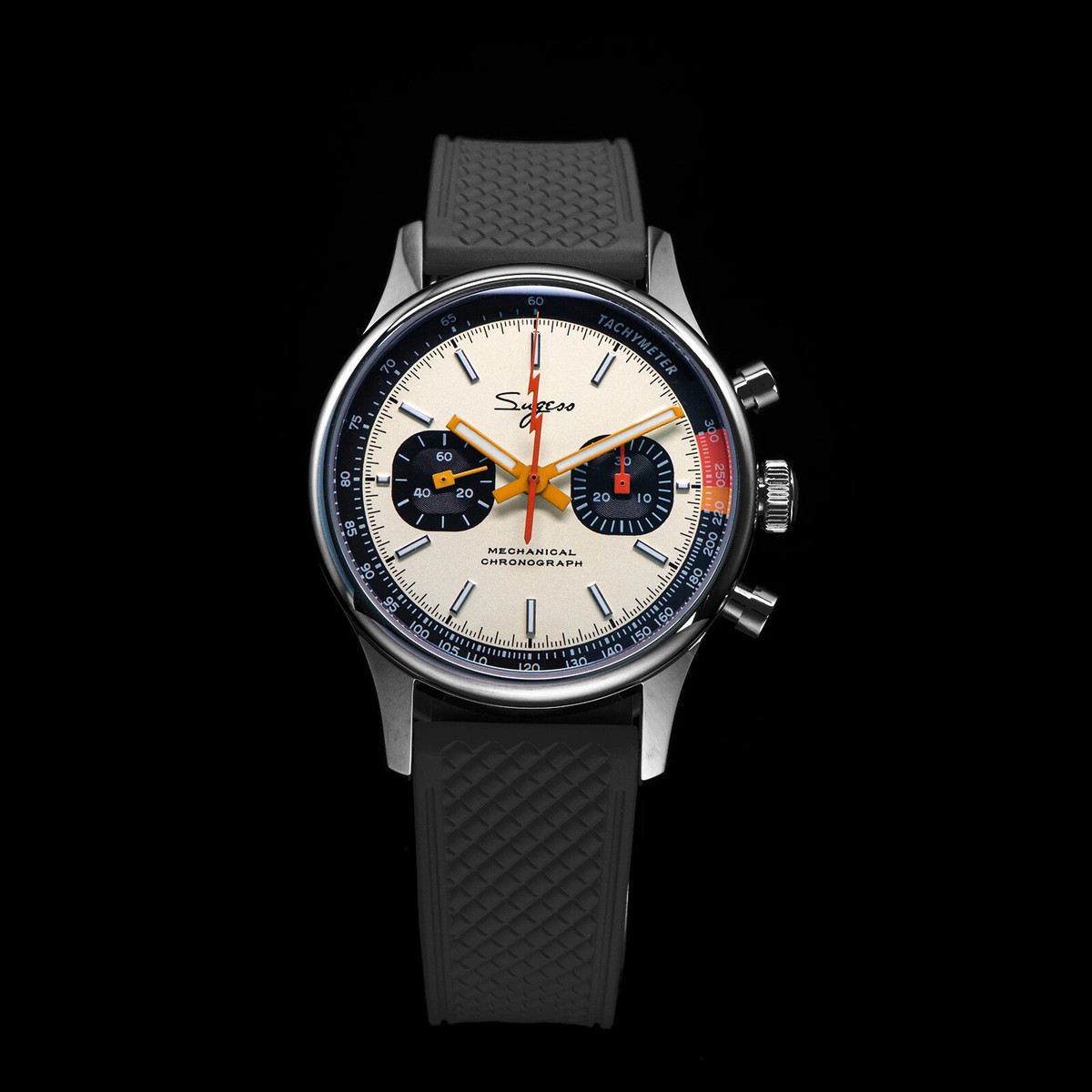 Sugess SWAN NECK x Exhibition caseback Chrono Watch SEAGULL 1963