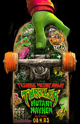 AA4416 Teenage Mutant Ninja Turtles Mutant Mayhem 2023 Board Movie Poster 11x17