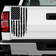US American Flag Distressed sticker Allsize regular Chrome Mirror Vinyl Colors