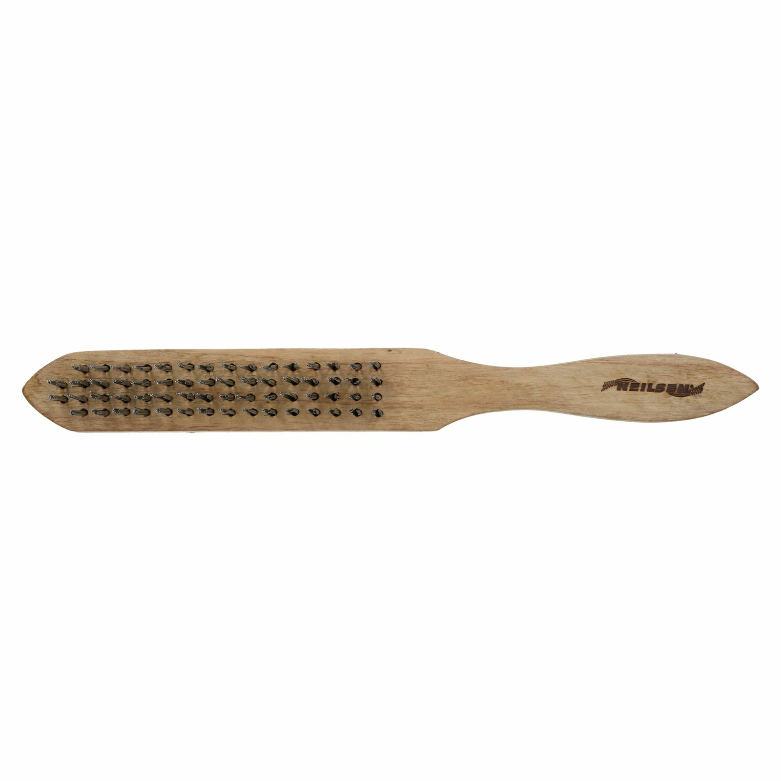 4 Row Wire Steel Brush Cleaner Cleaning Rust Paint Removal Wooden Handle