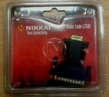 Image of Serial Adapter db9f to db25m 9 Pin Female to 25 Pin Male Convertor Nikkai L768T