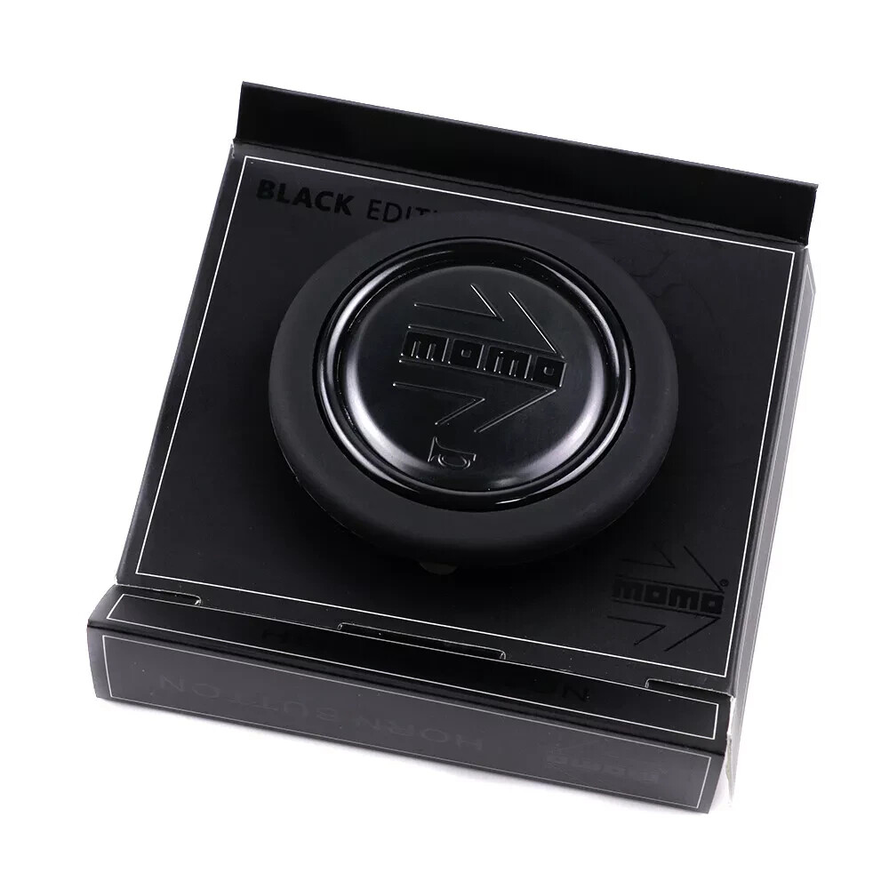 MOMO Black EDITION JDM Car Sport Racing Steering Wheel Horn Button+Retainer Ring