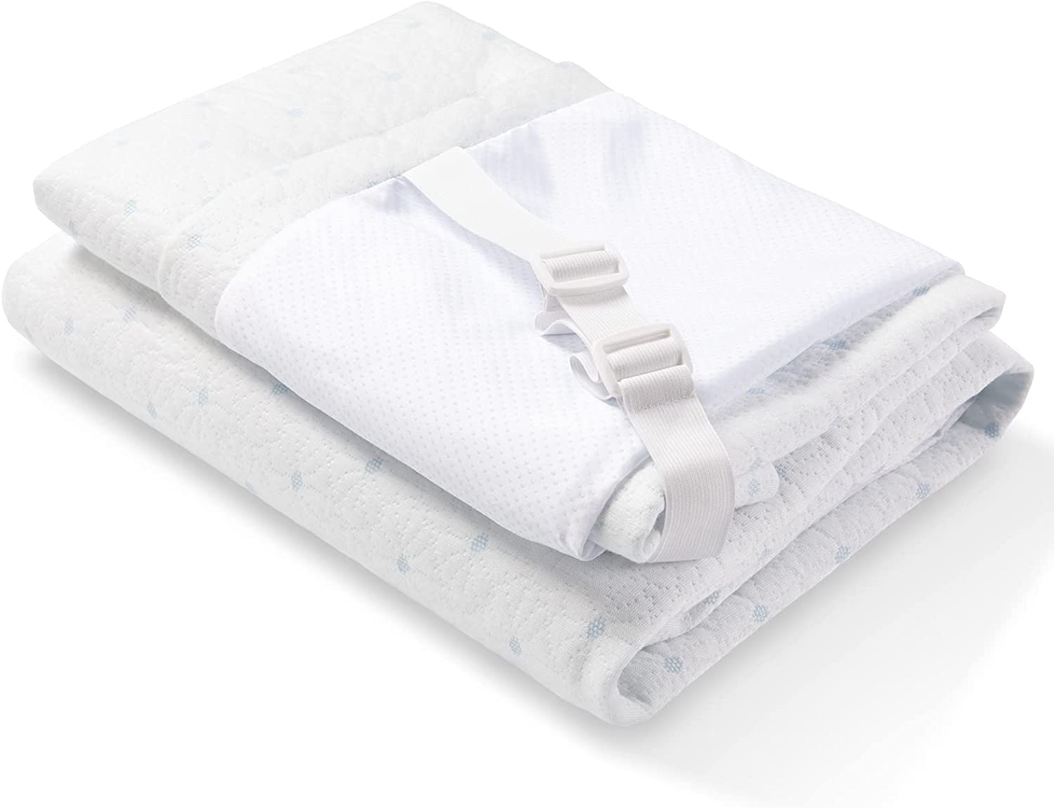 4 Inch Full Mattress Topper Cover, Bamboo Zippered Cover for Mattress