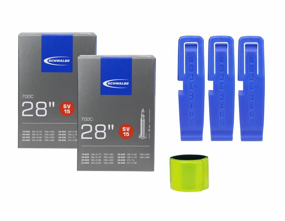 Schwalbe Set SV 15 Schlauch 28" Rennrad 18/28-622/630 Sclaverand Reifenheber