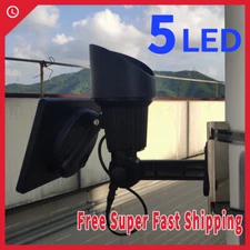 5 LED Waterproof Solar Powered Flag Pole Spot Spotlight Flagpole Bright