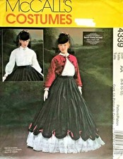 McCall's Misses' Civil War Era Jacket,Blouse,Skirt Pattern 4339 Size 6-12 UNCUT