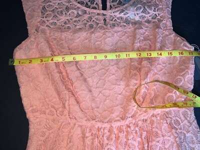 Forever 21 Peach Crochet Lace Fit & Flare Dress Small Cap Sleeve Casual NWT  | eBay