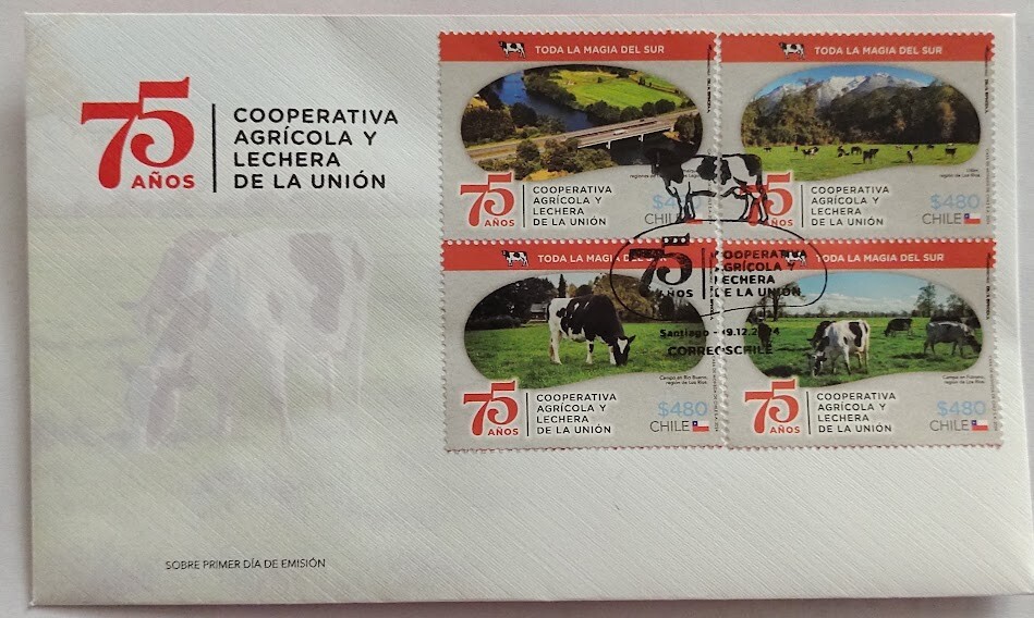 Chile 2024 FDC 75 COLUM Cooperativa Agricola y Lechera de la Union