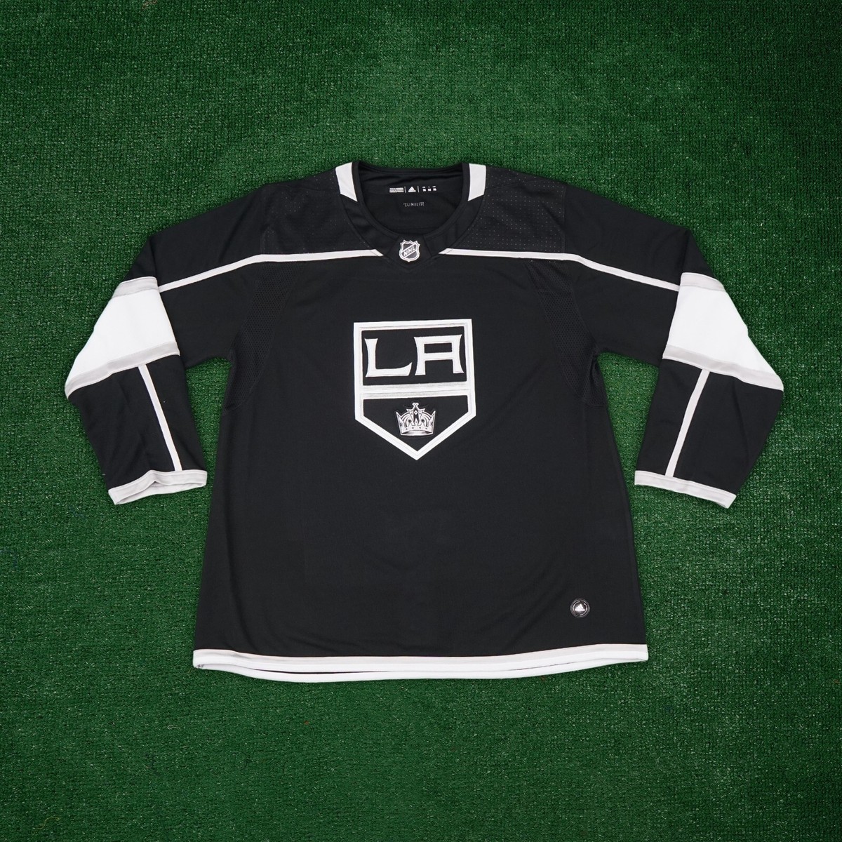 LA Kings NHL Adidas Black Men's Climalite Authentic Jersey