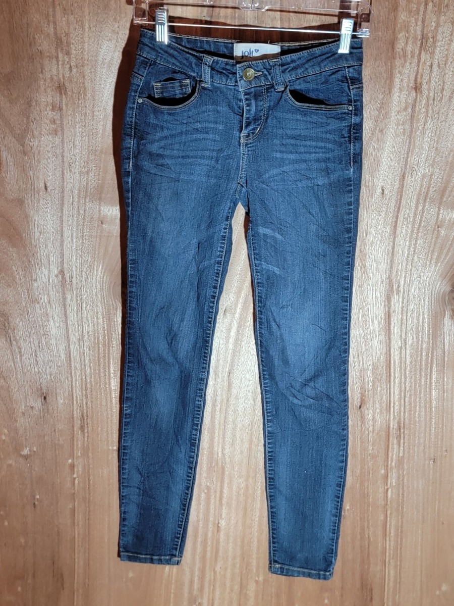 jolt jeans womens size 0 skinny stretch low rise denim blue | eBay
