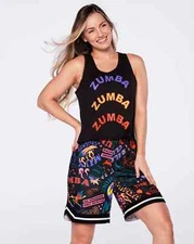 Zumba Zumba Zumba Crop Loose Tank - Bold Black ~ XS  L  XL ~ New!