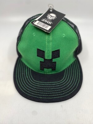 Jinx Minecraft Creeper Face Premium Youth Snap Back Hat | eBay