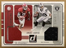 2016 Donruss Changing Stripes Dual Jerseys Amari Cooper Player Worn Dual Color