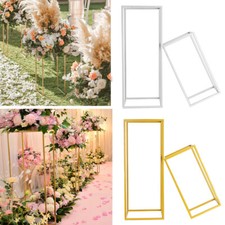 40-100cm Rectangular Flower Stand Centrepiece Pedestal Metal Wedding Decorations