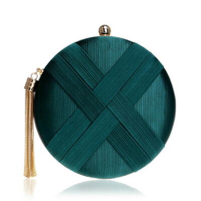 Women's Evening Bags Tassel Pendant Silk Clutch Bag for Formal Party Bridal Wed