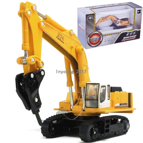 1/87 Scale Drill Excavator Construction Vehicle Diecast Tractor Toys for Kids - Picture 9 of 9