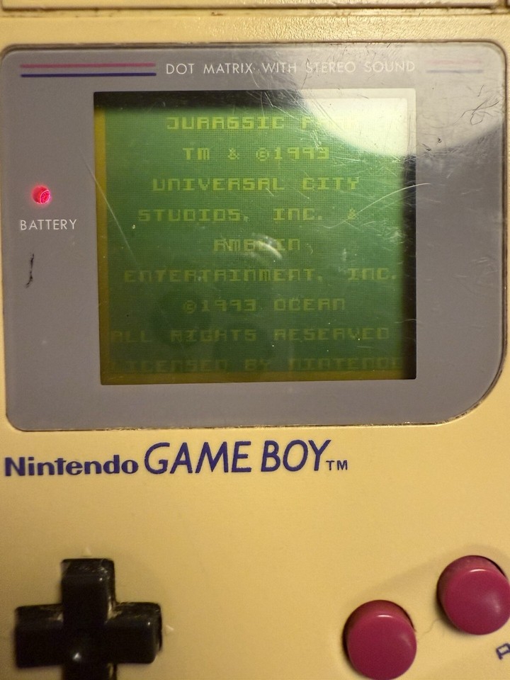 Jurassic Park Nintendo Game Boy Game Cart Only Genuine and Working eBay