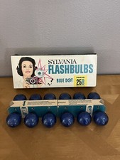 Vintage Sylvania Blue Dot Flashbulbs  12 Press 25B Blue Bulbs  Original Packaging