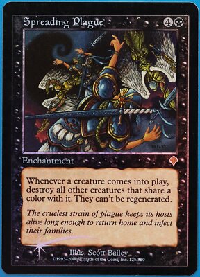 その他 Sorcery TCG The Black Plague foil Spreading Plague FOIL Invasion PLD Black Rare MAGIC CARD (ID