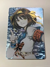 Haruhi Suzumiya Melancholy Goddess Anime Waifu Holo Art Card ACG Carddass Girl
