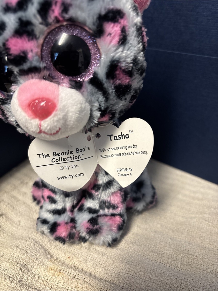 ty様 Ty Beanie Boo TASHA the Pink & Grey Leopard 6
