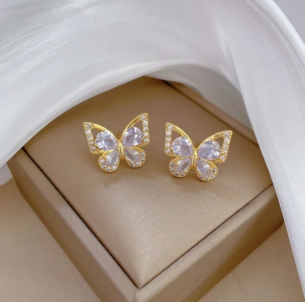 Pendientes mariposa Acero