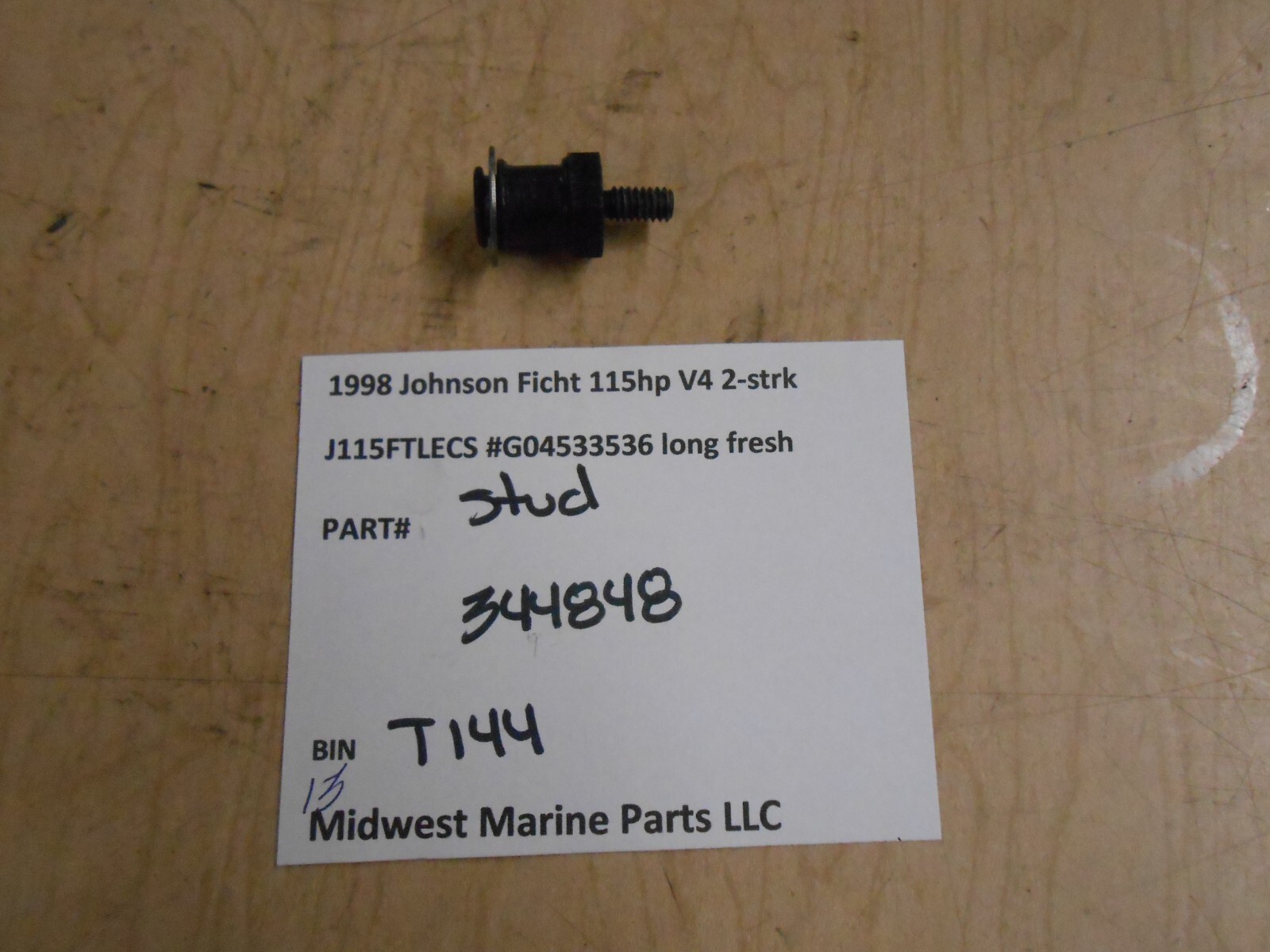 T144 Sign 344848 Johnson 1998 Ficht 115hp J115FTLECS outboard stud T144 | eBay