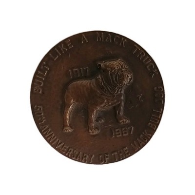50th Anniversary MACK TRUCK BULLDOG 1917-1967 Commemorative Bronze