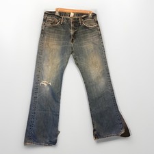 Lucky Brand Dungarees Distressed Fender Jean Mens 32x31 USA made Light wash