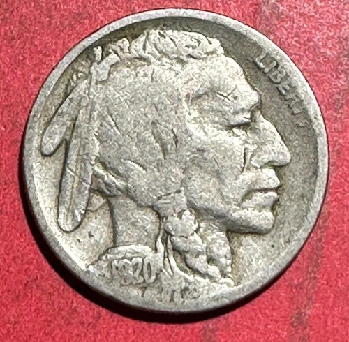 1920S US Buffalo Nickel! "San Francisco" Mint! GOOD! Old US Coin!