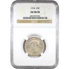 1918 25C NGC AU58FH - Standing Liberty Quarter